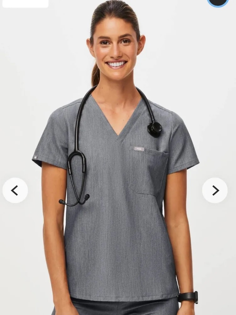 FIGS Graphite Gray Scrub Set M Catarina Top L Zamora Joggers